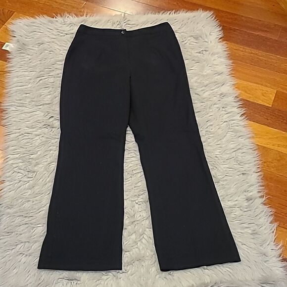 Coldwater‎ creek womens black cotton stretch bootcut pants size 12 - Picture 1 of 5